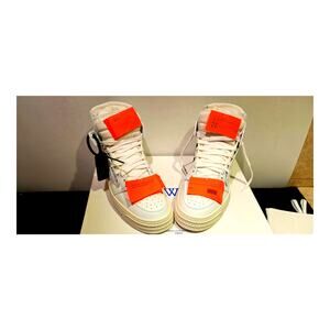 OFF WHITE OFF  COURT  3.0 {BOLD MEDIUM LOGO}  42 EU 9M /10.5 W NEW WITH TAGS